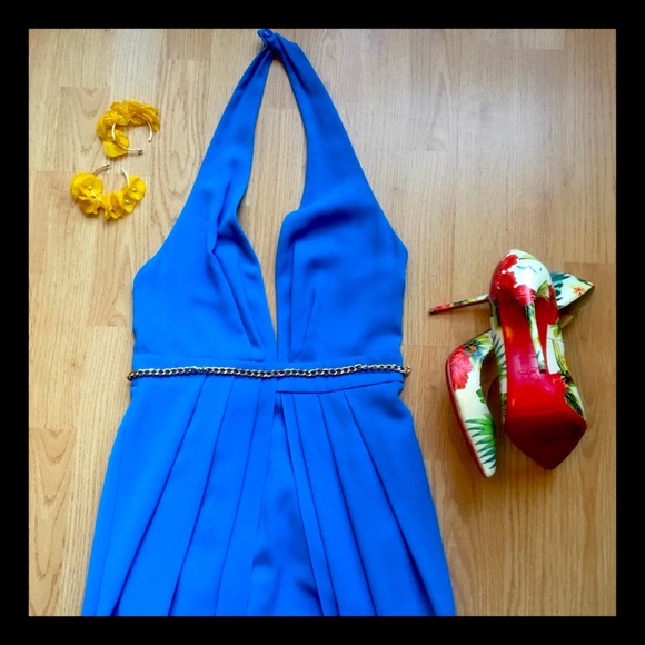 Sheike Dresses & Skirts - Aussie Azure Blue Halter High-Low Dress